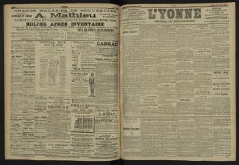 3 vues - L\'Yonne, journal du département, n° 164, mardi 18 juillet 1905 (ouvre la visionneuse)