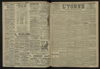 3 vues - L\'Yonne, journal du département, n° 168, samedi 22 juillet 1905 (ouvre la visionneuse)