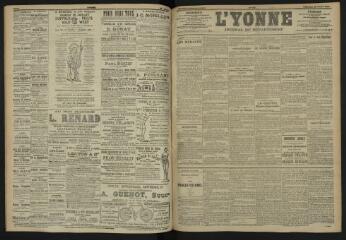 3 vues - L\'Yonne, journal du département, n° 173, vendredi 28 juillet 1905 (ouvre la visionneuse)