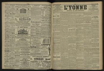 3 vues - L\'Yonne, journal du département, n° 180, samedi 5 août 1905 (ouvre la visionneuse)