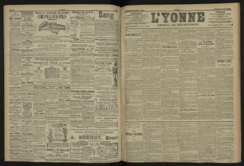 3 vues - L\'Yonne, journal du département, n° 182, mercredi 9 août 1905 (ouvre la visionneuse)