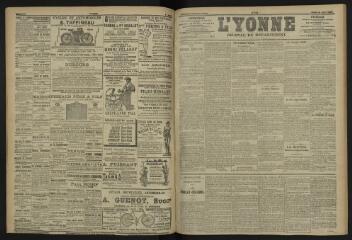 3 vues - L\'Yonne, journal du département, n° 183, jeudi 10 août 1905 (ouvre la visionneuse)