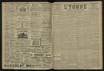 3 vues - L\'Yonne, journal du département, n° 187, mercredi 16 août 1905 (ouvre la visionneuse)