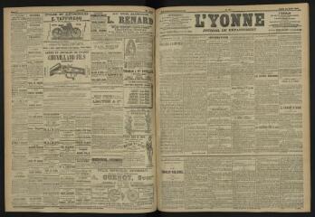 3 vues - L\'Yonne, journal du département, n° 197, lundi 28 août 1905 (ouvre la visionneuse)