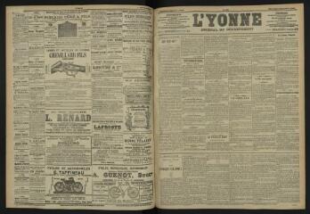 3 vues - L\'Yonne, journal du département, n° 205, mercredi 6 septembre 1905 (ouvre la visionneuse)