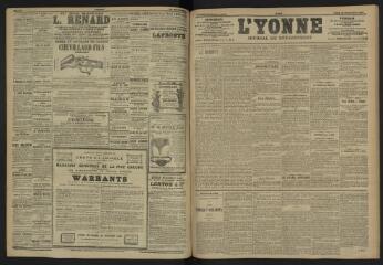 3 vues - L\'Yonne, journal du département, n° 215, lundi 18 septembre 1905 (ouvre la visionneuse)