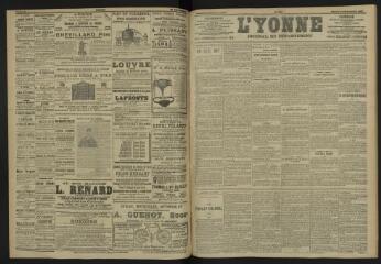 3 vues - L\'Yonne, journal du département, n° 220, samedi 23 septembre 1905 (ouvre la visionneuse)
