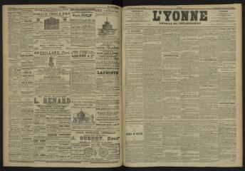 3 vues - L\'Yonne, journal du département, n° 226, samedi 30 septembre 1905 (ouvre la visionneuse)