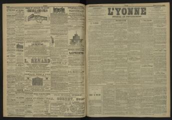 3 vues - L\'Yonne, journal du département, n° 228, mardi 3 octobre 1905 (ouvre la visionneuse)