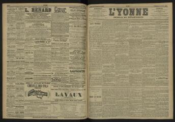 3 vues - L\'Yonne, journal du département, n° 231, vendredi 6 octobre 1905 (ouvre la visionneuse)