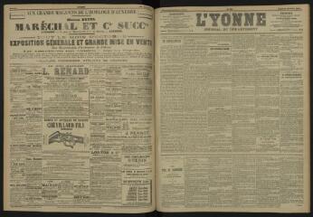 3 vues - L\'Yonne, journal du département, n° 251, lundi 30 octobre 1905 (ouvre la visionneuse)