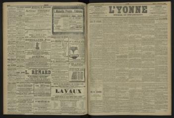 3 vues - L\'Yonne, journal du département, n° 257, mardi 7 novembre 1905 (ouvre la visionneuse)