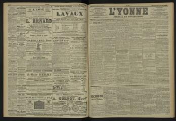 3 vues - L\'Yonne, journal du département, n° 270, mercredi 22 novembre 1905 (ouvre la visionneuse)