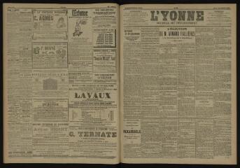 3 vues - L\'Yonne, journal du département, n° 15, jeudi 18 janvier 1906 (ouvre la visionneuse)