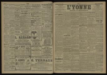 3 vues - L\'Yonne, journal du département, n° 24, lundi 29 janvier 1906 (ouvre la visionneuse)