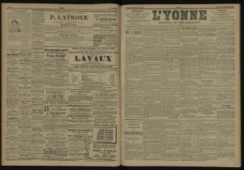 3 vues - L\'Yonne, journal du département, n° 25, mardi 30 janvier 1906 (ouvre la visionneuse)