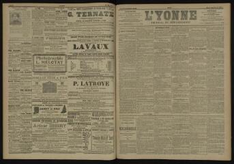 3 vues - L\'Yonne, journal du département, n° 43, mardi 20 février 1906 (ouvre la visionneuse)