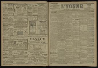 3 vues - L\'Yonne, journal du département, n° 44, mercredi 21 février 1906 (ouvre la visionneuse)