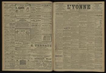 3 vues - L\'Yonne, journal du département, n° 62, mercredi 14 mars 1906 (ouvre la visionneuse)