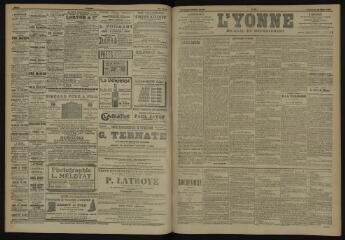 3 vues - L\'Yonne, journal du département, n° 70, vendredi 23 mars 1906 (ouvre la visionneuse)