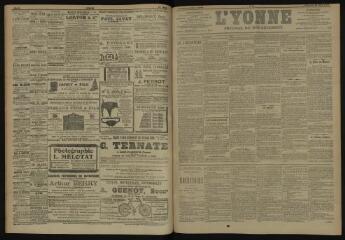 3 vues - L\'Yonne, journal du département, n° 74, mercredi 28 mars 1906 (ouvre la visionneuse)