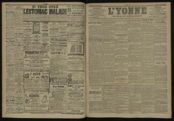 3 vues - L\'Yonne, journal du département, n° 84, lundi 9 avril 1906 (ouvre la visionneuse)