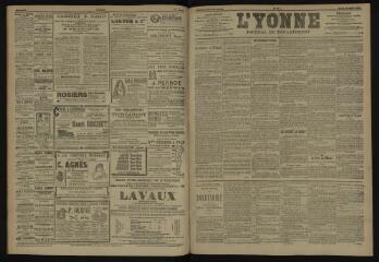 3 vues - L\'Yonne, journal du département, n° 87, jeudi 12 avril 1906 (ouvre la visionneuse)