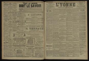 3 vues - L\'Yonne, journal du département, n° 88, vendredi 13 avril 1906 (ouvre la visionneuse)
