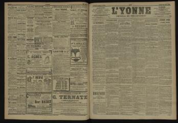 3 vues - L\'Yonne, journal du département, n° 95, lundi 23 avril 1906 (ouvre la visionneuse)