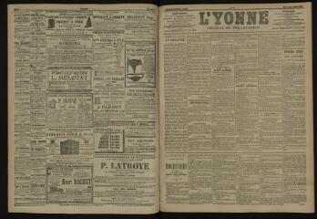 3 vues - L\'Yonne, journal du département, n° 96, mardi 24 avril 1906 (ouvre la visionneuse)