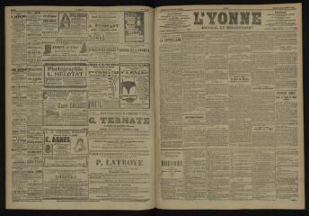 3 vues - L\'Yonne, journal du département, n° 99, vendredi 27 avril 1906 (ouvre la visionneuse)