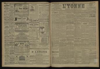 3 vues - L\'Yonne, journal du département, n° 102, mardi 1 mai 1906 (ouvre la visionneuse)