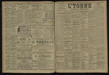 3 vues - L\'Yonne, journal du département, n° 104, jeudi 3 mai 1906 (ouvre la visionneuse)