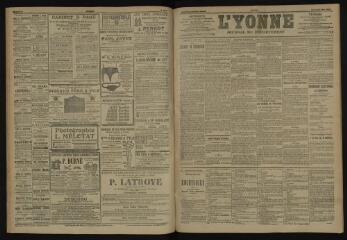 3 vues - L\'Yonne, journal du département, n° 106, samedi 5 mai 1906 (ouvre la visionneuse)