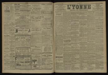 3 vues - L\'Yonne, journal du département, n° 111, vendredi 11 mai 1906 (ouvre la visionneuse)