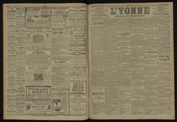 3 vues - L\'Yonne, journal du département, n° 114, mardi 15 mai 1906 (ouvre la visionneuse)