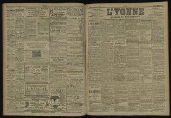 3 vues - L\'Yonne, journal du département, n° 120, mardi 22 mai 1906 (ouvre la visionneuse)