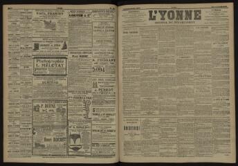 3 vues - L\'Yonne, journal du département, n° 126, mercredi 30 mai 1906 (ouvre la visionneuse)
