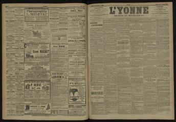3 vues - L\'Yonne, journal du département, n° 131, mercredi 6 juin 1906 (ouvre la visionneuse)
