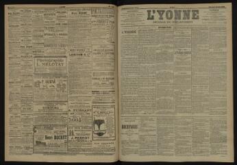 3 vues - L\'Yonne, journal du département, n° 145, vendredi 22 juin 1906 (ouvre la visionneuse)