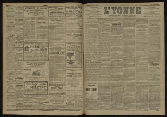 3 vues - L\'Yonne, journal du département, n° 150, jeudi 28 juin 1906 (ouvre la visionneuse)