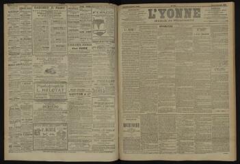 3 vues - L\'Yonne, journal du département, n° 152, samedi 30 juin 1906 (ouvre la visionneuse)