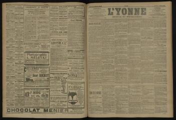 3 vues - L\'Yonne, journal du département, n° 156, jeudi 5 juillet 1906 (ouvre la visionneuse)