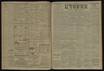 3 vues - L\'Yonne, journal du département, n° 157, vendredi 6 juillet 1906 (ouvre la visionneuse)