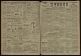 3 vues - L\'Yonne, journal du département, n° 161, mercredi 11 juillet 1906 (ouvre la visionneuse)