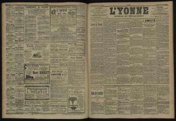 3 vues - L\'Yonne, journal du département, n° 162, jeudi 12 juillet 1906 (ouvre la visionneuse)