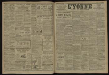 3 vues - L\'Yonne, journal du département, n° 164, lundi 16 juillet 1906 (ouvre la visionneuse)