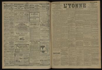 3 vues - L\'Yonne, journal du département, n° 165, mardi 17 juillet 1906 (ouvre la visionneuse)