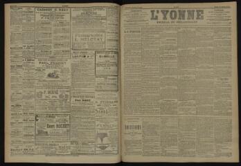 3 vues - L\'Yonne, journal du département, n° 167, jeudi 19 juillet 1906 (ouvre la visionneuse)