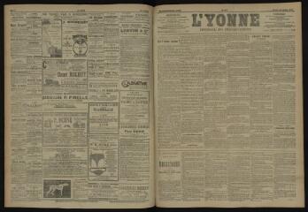 3 vues - L\'Yonne, journal du département, n° 170, lundi 23 juillet 1906 (ouvre la visionneuse)